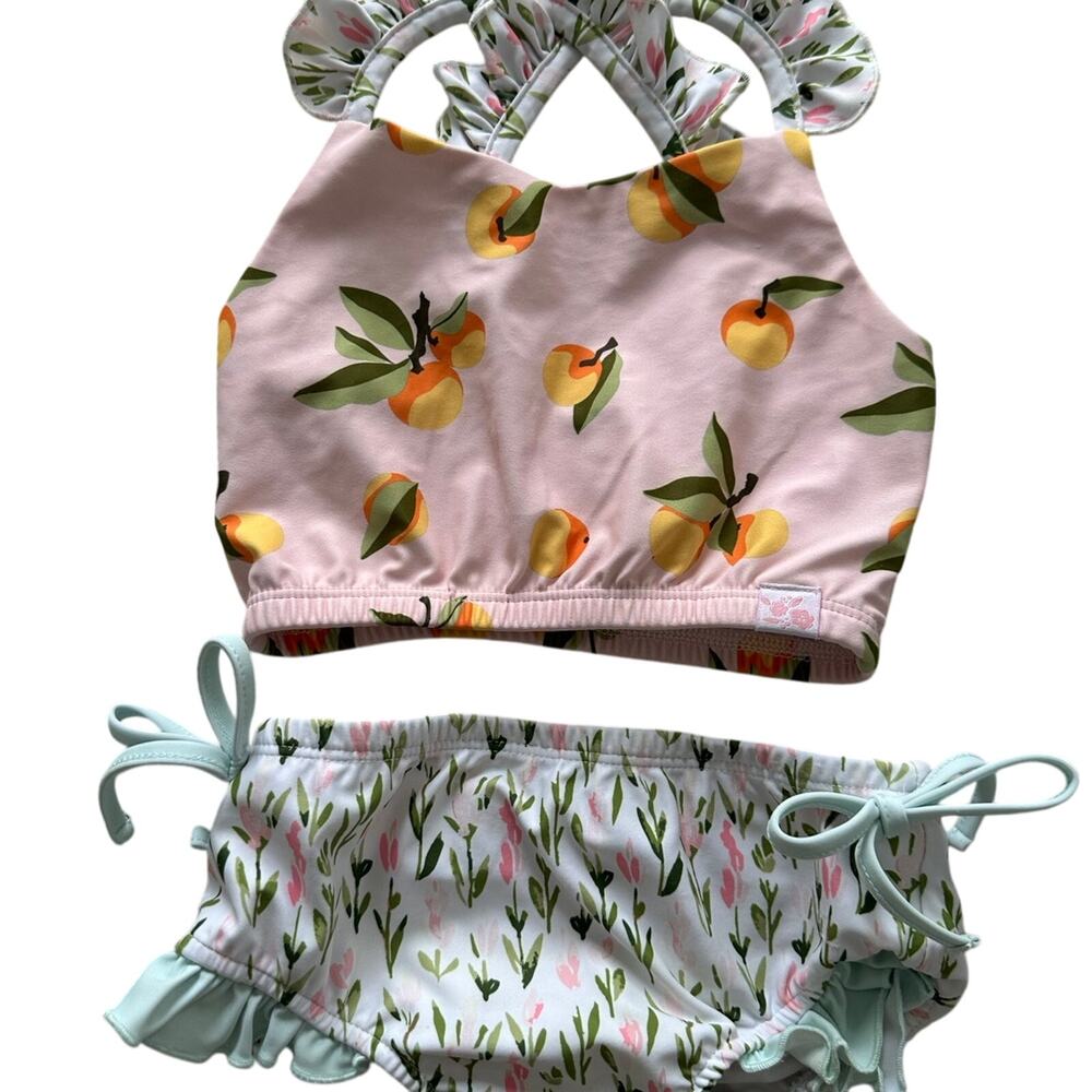 Sweethoney  Oranges 2 piece swimsuit size 4t
